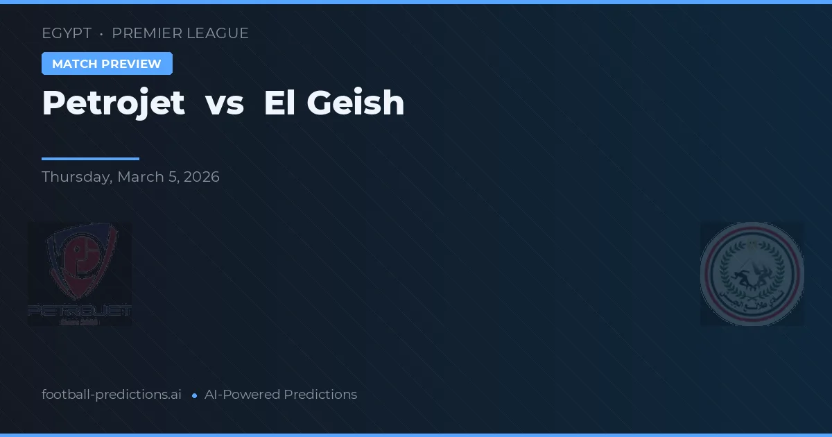 Petrojet vs El Geish — prognóstico e prévia do jogo