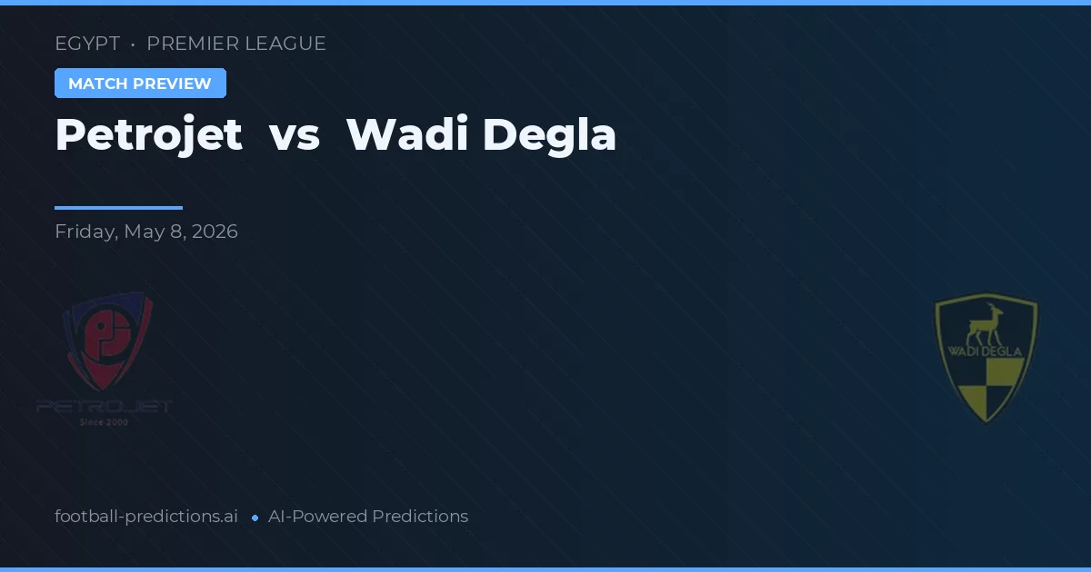 Petrojet vs Wadi Degla — prognóstico e prévia do jogo