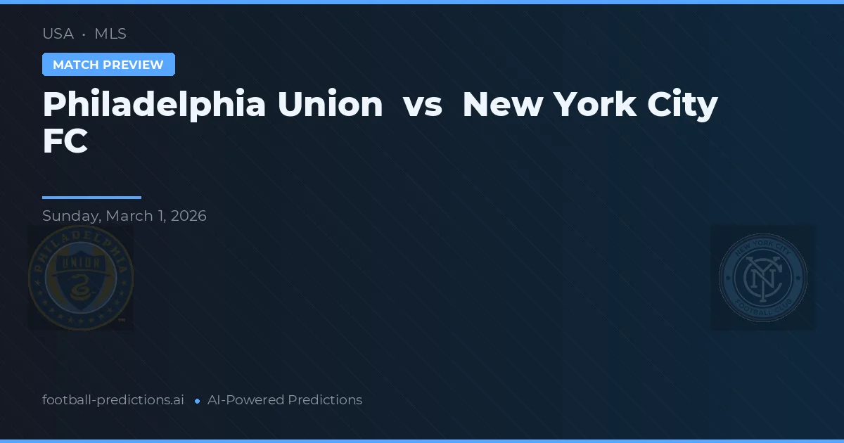 Philadelphia Union vs New York City FC — prognóstico e prévia do jogo