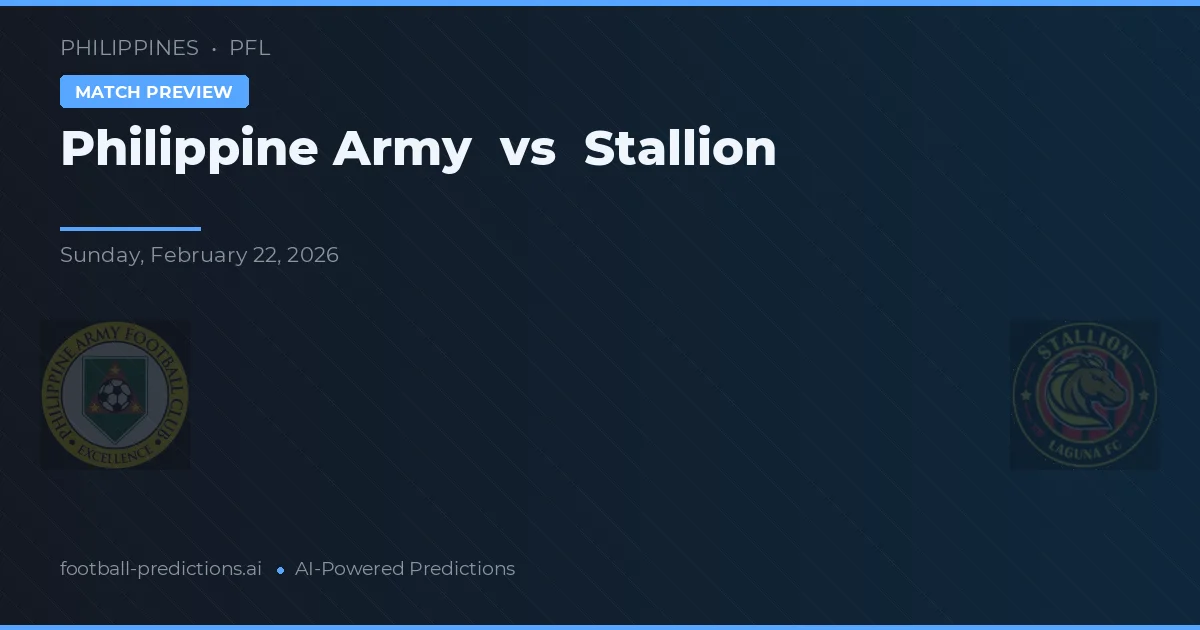 Exército Filipino vs Stallion — prognóstico e prévia do jogo