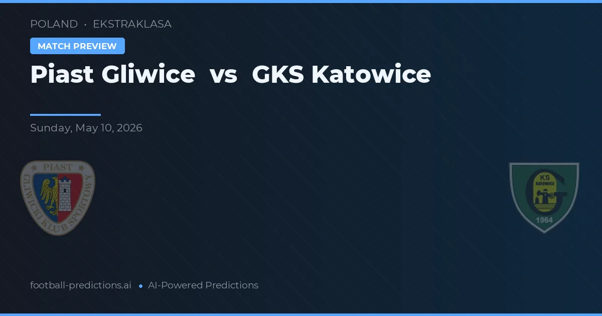 Piast Gliwice vs GKS Katowice — prognóstico e prévia do jogo