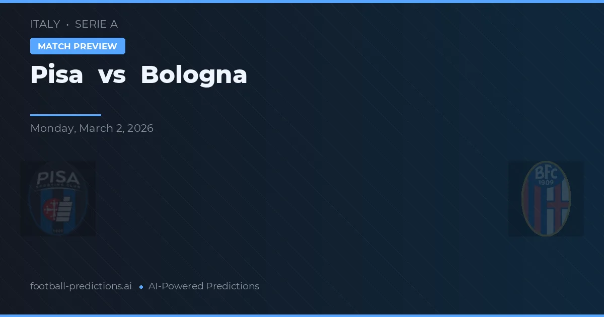 Pisa vs Bologna — prognóstico e prévia do jogo