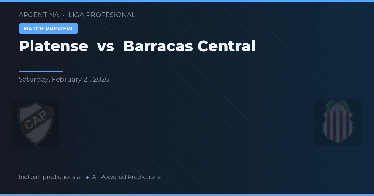 Platense vs Barracas Central — prognóstico e prévia do jogo