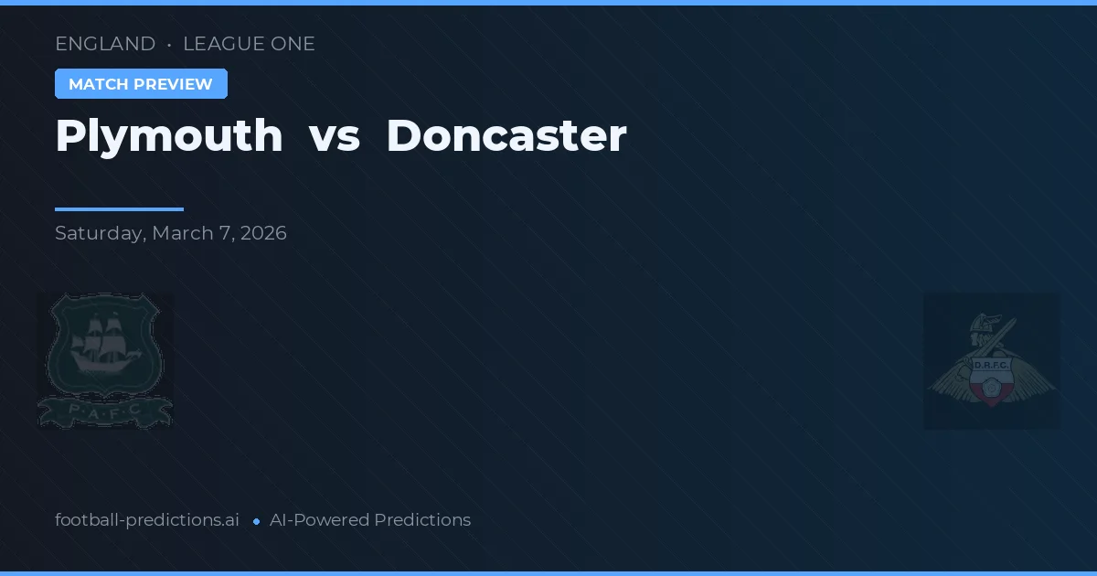Plymouth vs Doncaster — prognóstico e prévia do jogo