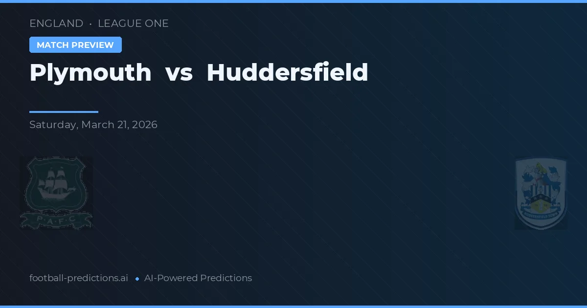 Plymouth vs Huddersfield — prognóstico e prévia do jogo