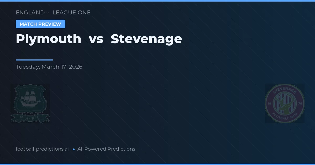 Plymouth vs Stevenage — prognóstico e prévia do jogo