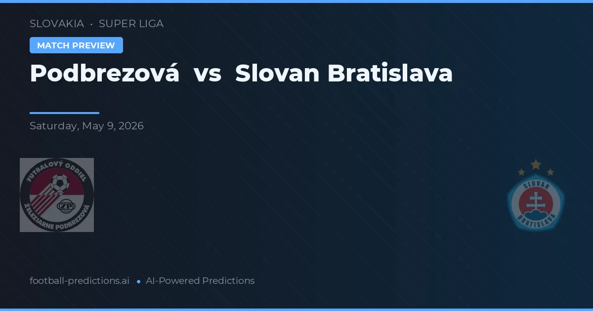 Podbrezová vs Slovan Bratislava — prognóstico e prévia do jogo