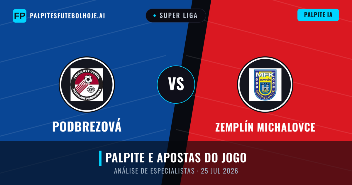 Podbrezová vs Zemplín Michalovce — prognóstico e prévia do jogo