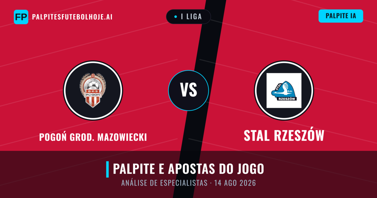 Pogoń Grod. Mazowiecki vs Stal Rzeszów — prognóstico e prévia do jogo