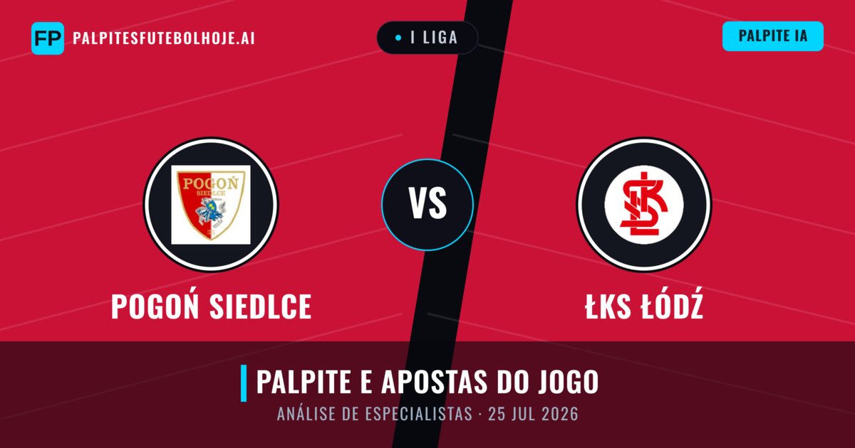Pogoń Siedlce vs ŁKS Łódź — prognóstico e prévia do jogo