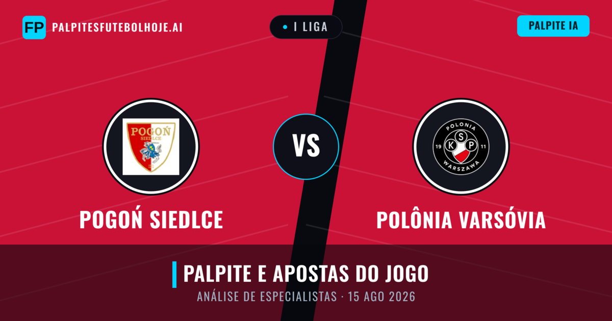 Pogoń Siedlce vs Polônia Varsóvia — prognóstico e prévia do jogo