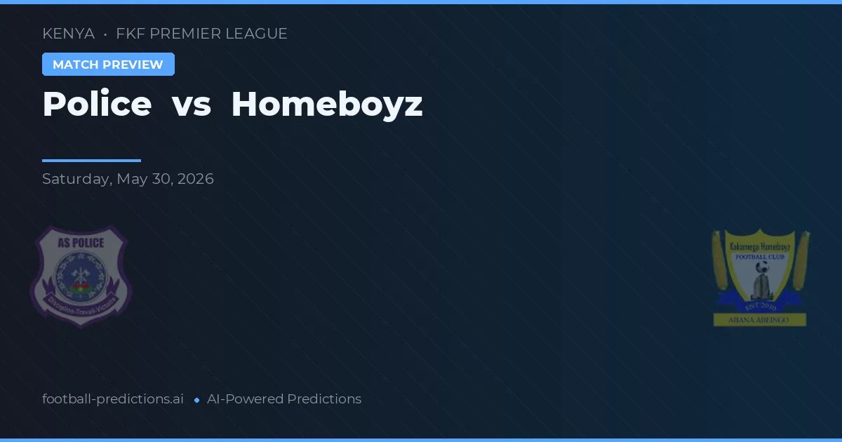 Police vs Homeboyz — prognóstico e prévia do jogo