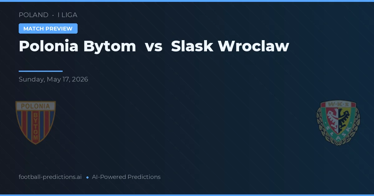 Polônia Bytom vs Śląsk Wrocław — prognóstico e prévia do jogo