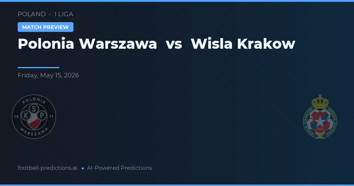 Polônia Varsóvia vs Wisła Kraków — prognóstico e prévia do jogo