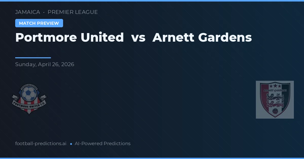 Portmore United vs Arnett Gardens — prognóstico e prévia do jogo