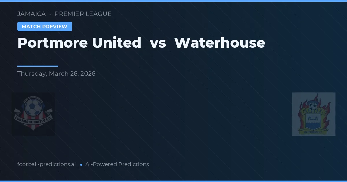 Portmore United vs Waterhouse — prognóstico e prévia do jogo