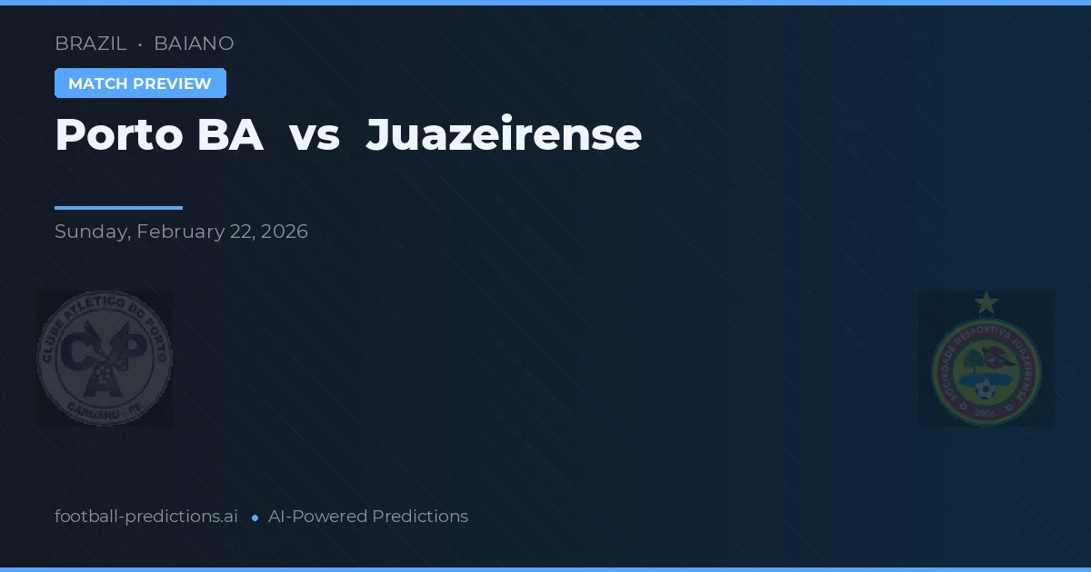 Porto vs Juazeirense — prognóstico e prévia do jogo