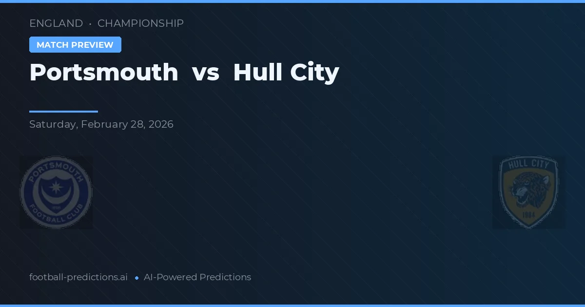 Portsmouth vs Hull City — prognóstico e prévia do jogo