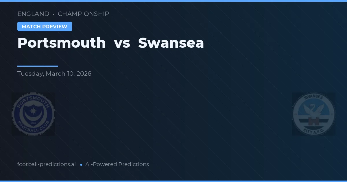 Portsmouth vs Swansea — prognóstico e prévia do jogo