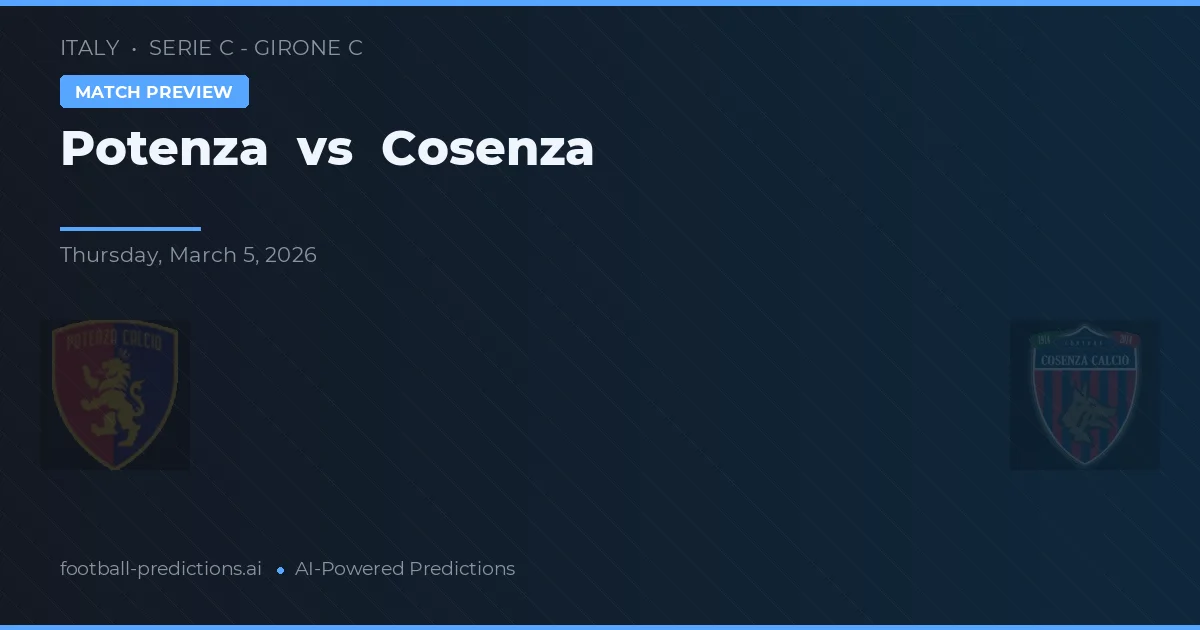 Potenza vs Cosenza — prognóstico e prévia do jogo