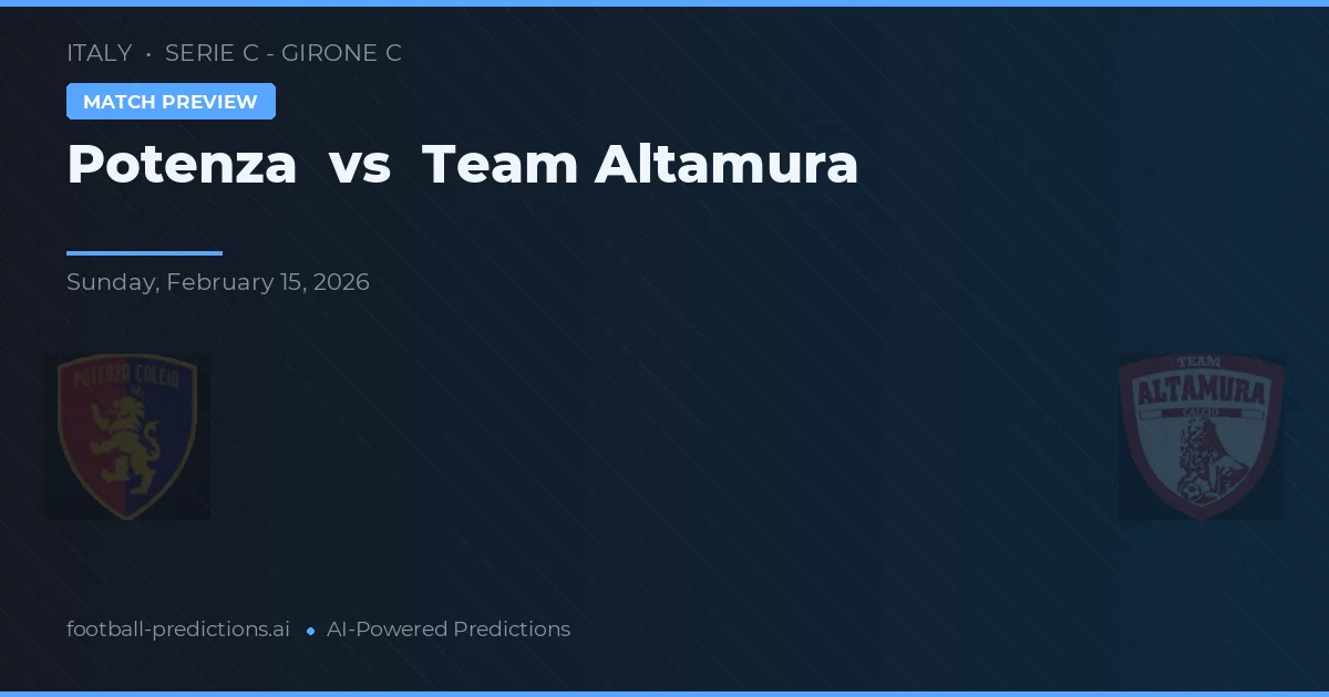 Potenza vs Team Altamura — prognóstico e prévia do jogo