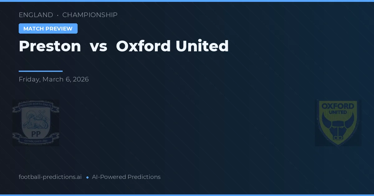 Preston vs Oxford United — prognóstico e prévia do jogo