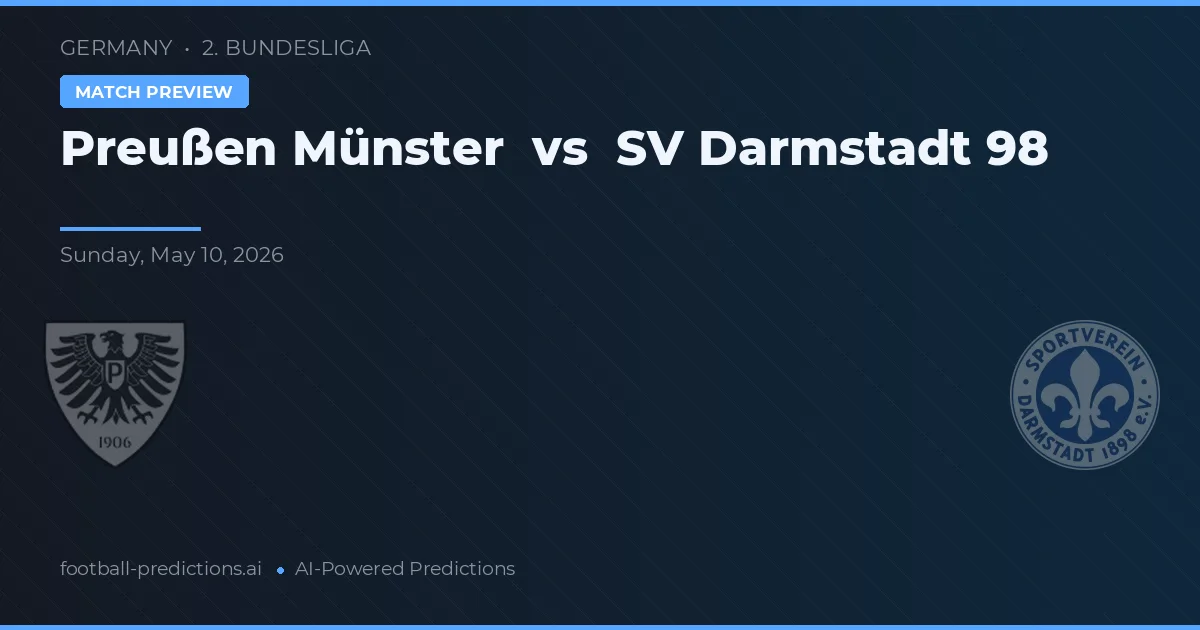Preußen Münster vs SV Darmstadt 98 — prognóstico e prévia do jogo