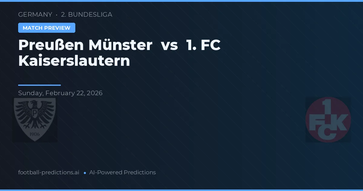 Preußen Münster vs 1. FC Kaiserslautern — prognóstico e prévia do jogo