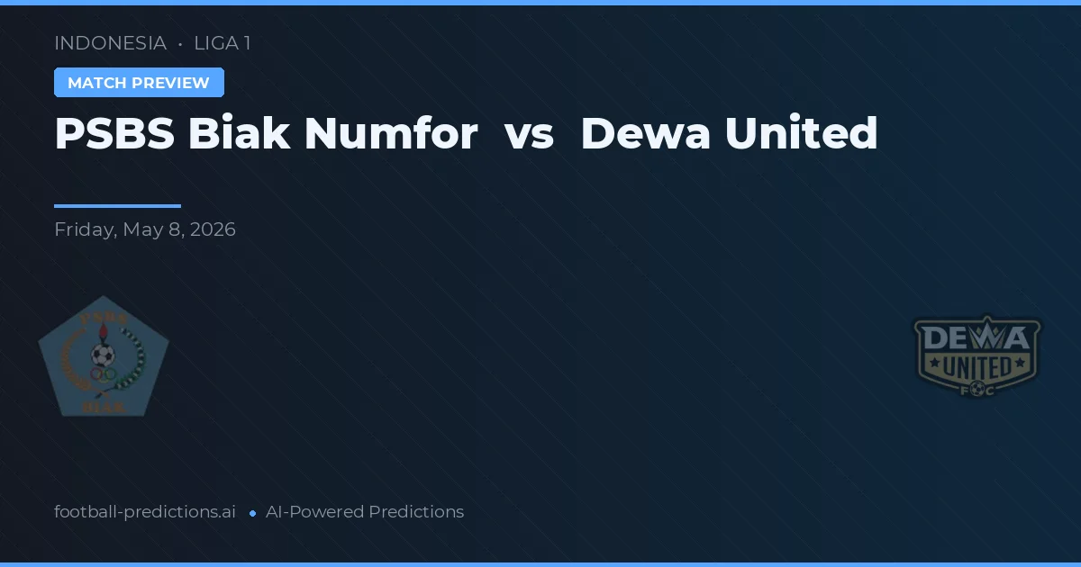 PSBS Biak Numfor vs Dewa United — prognóstico e prévia do jogo