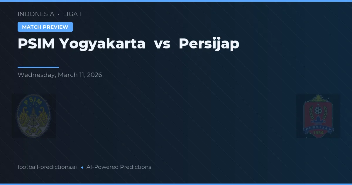 PSIM Yogyakarta vs Persijap — prognóstico e prévia do jogo