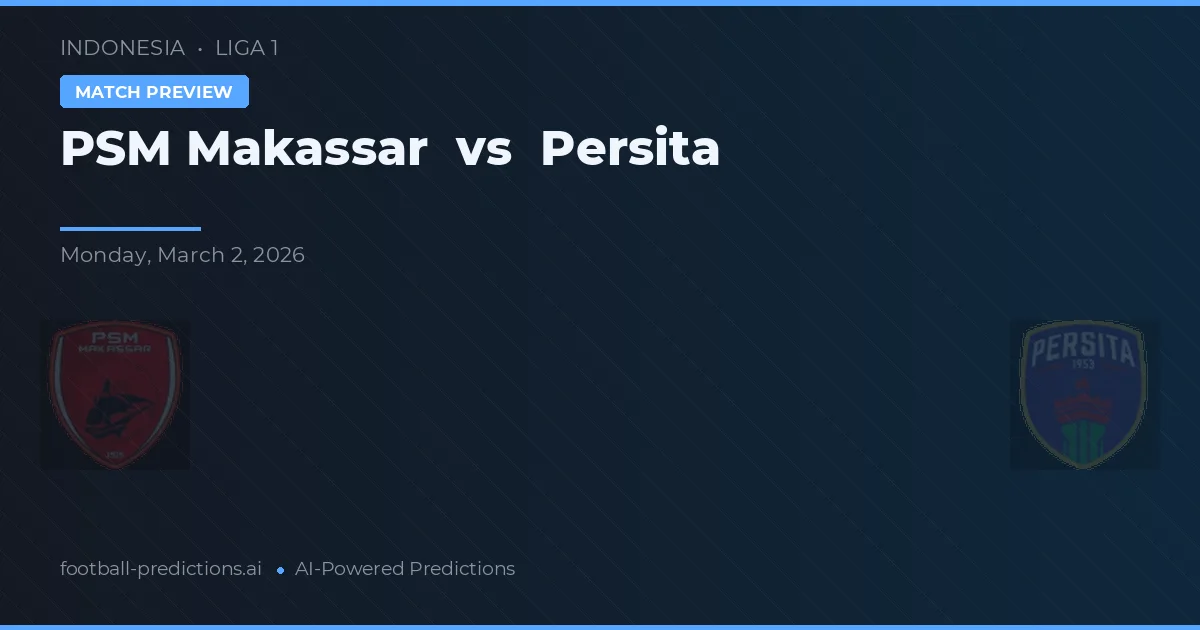 PSM Makassar vs Persita — prognóstico e prévia do jogo