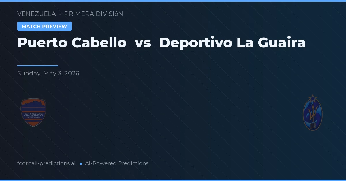 Puerto Cabello vs Deportivo La Guaira — prognóstico e prévia do jogo