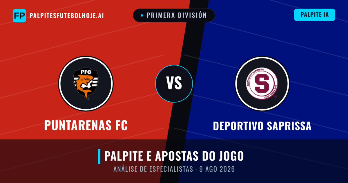 Puntarenas FC vs Deportivo Saprissa — prognóstico e prévia do jogo