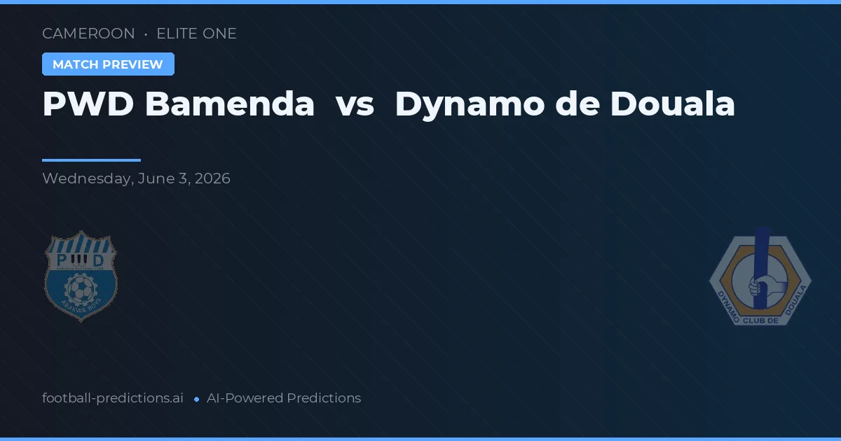 PWD Bamenda vs Dynamo de Douala — prognóstico e prévia do jogo