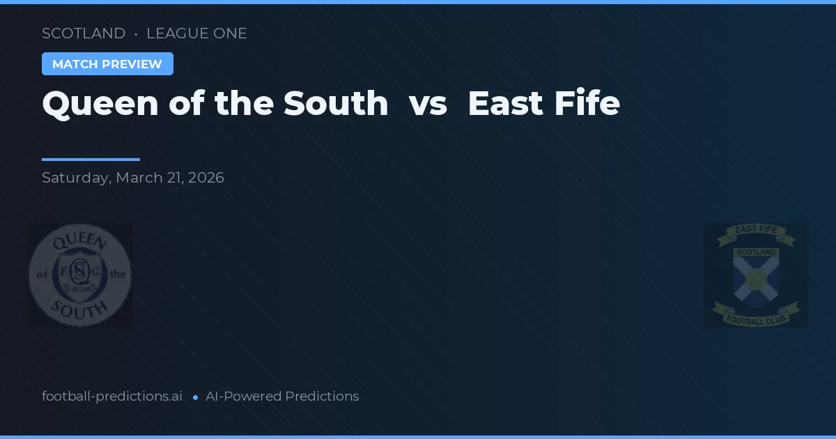Queen of the South vs East Fife — prognóstico e prévia do jogo