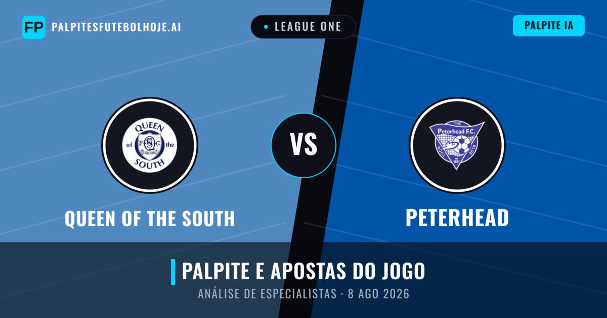 Queen of the South vs Peterhead — prognóstico e prévia do jogo