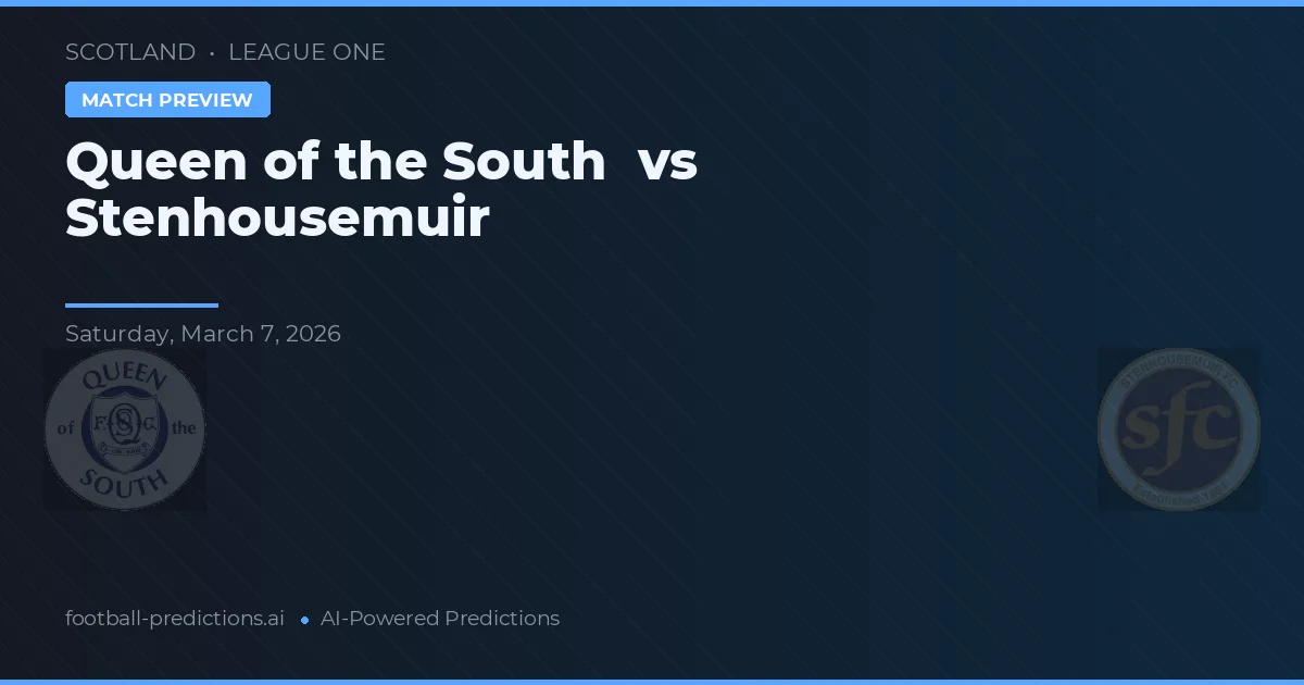 Queen of the South vs Stenhousemuir — prognóstico e prévia do jogo