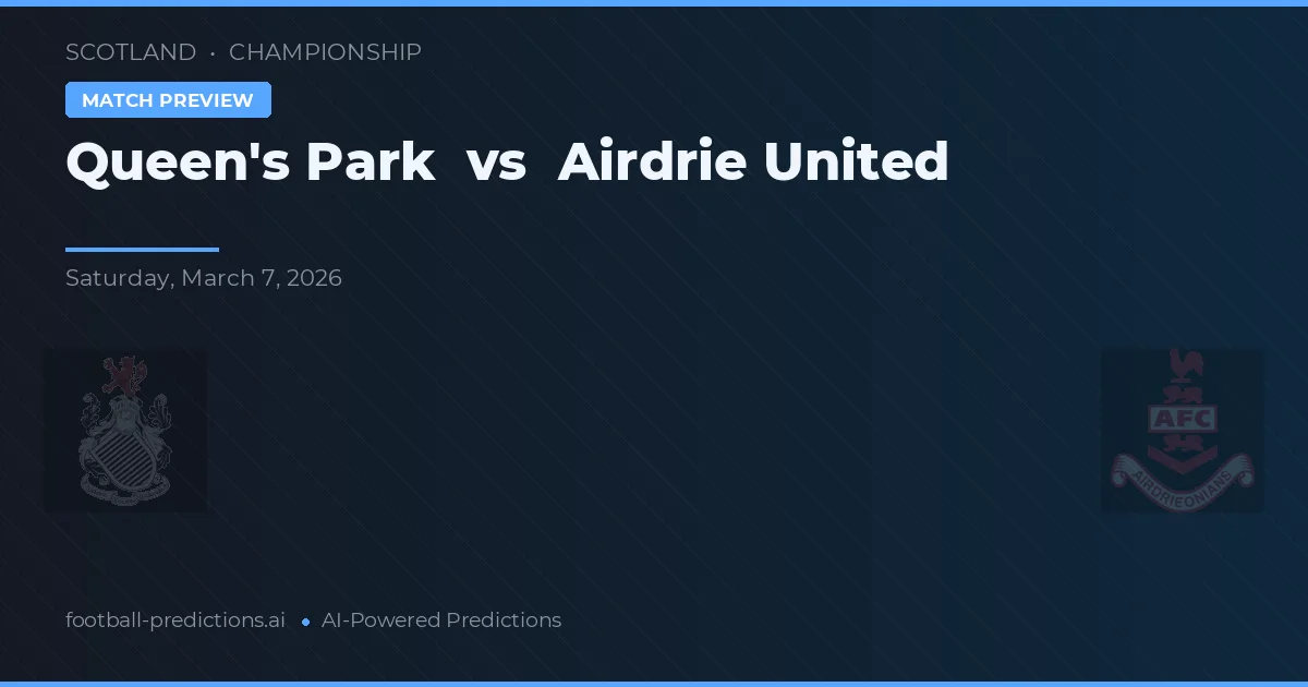 Queen's Park vs Airdrie United — prognóstico e prévia do jogo