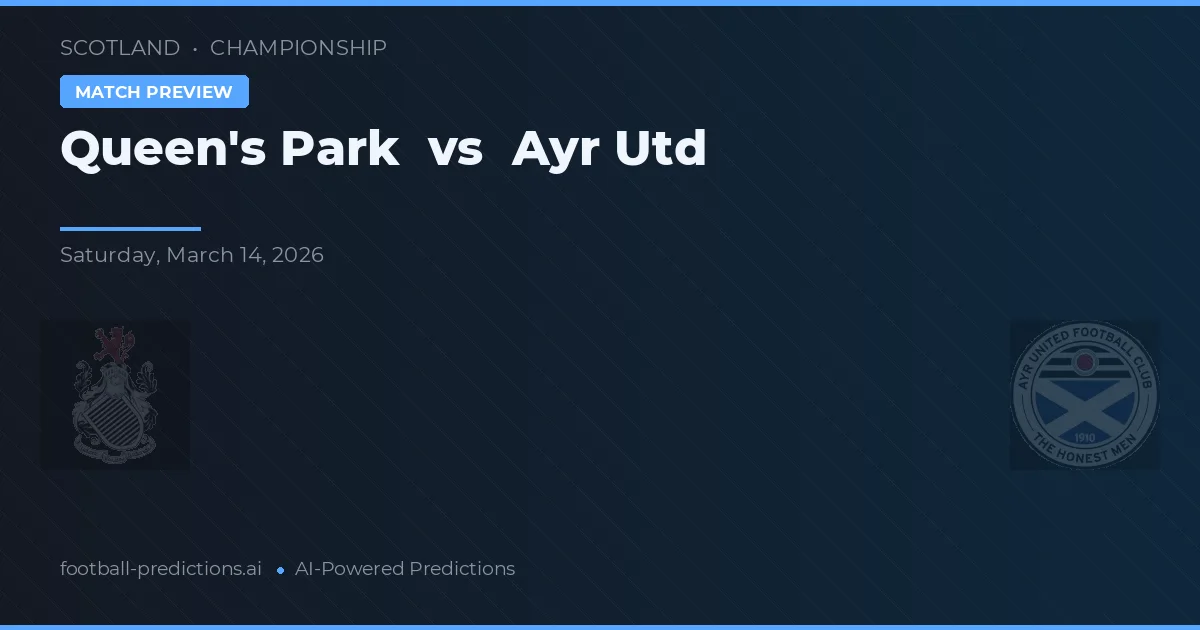 Queen's Park vs Ayr United — prognóstico e prévia do jogo