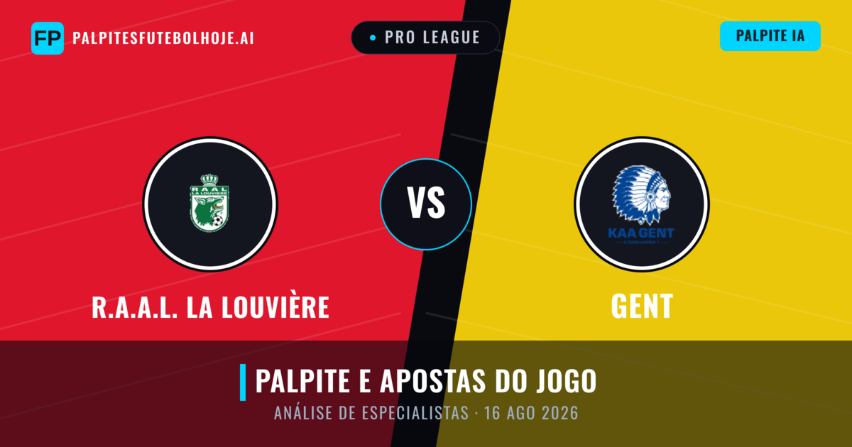 R.A.A.L. La Louvière vs Gent — prognóstico e prévia do jogo