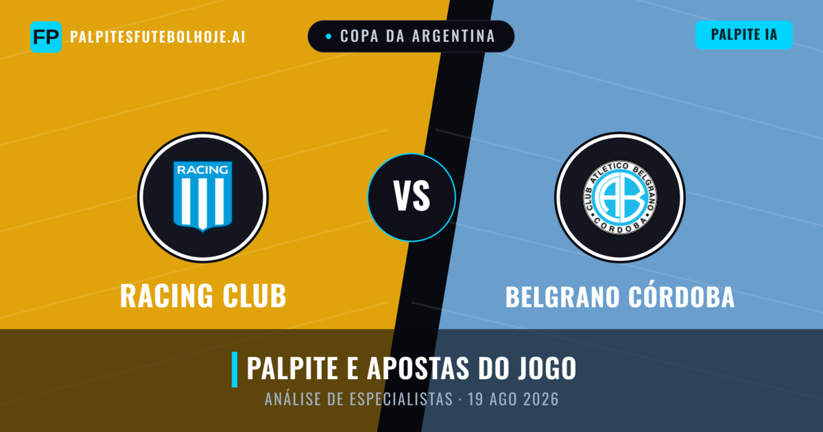 Racing Club vs Belgrano Córdoba — prognóstico e prévia do jogo