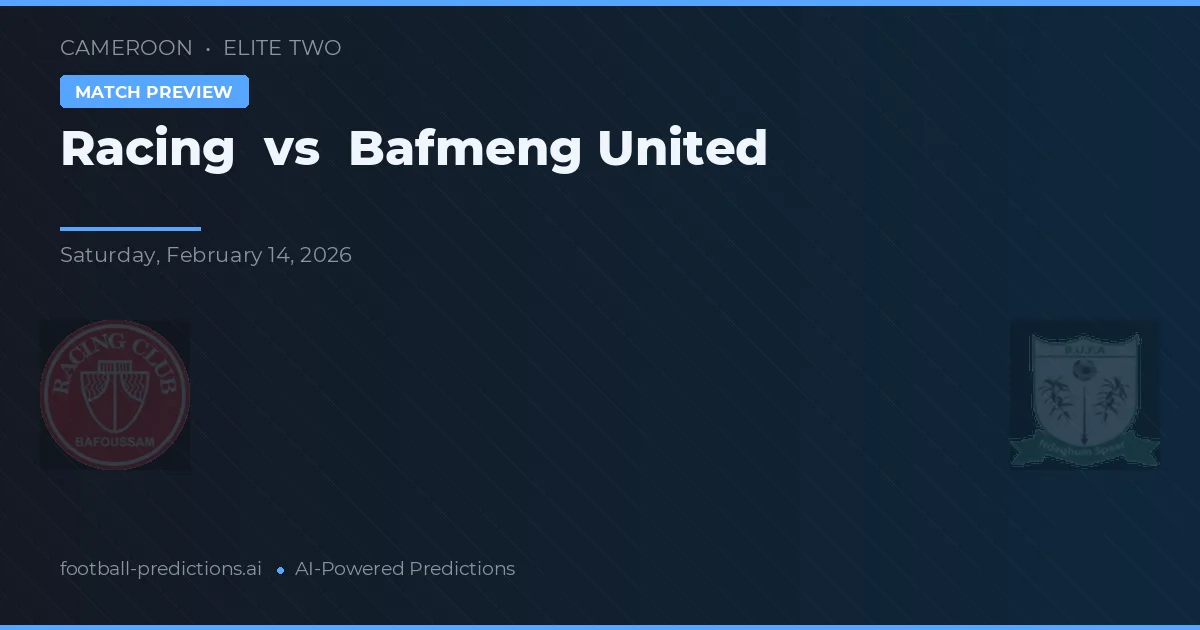 Racing vs Bafmeng United — prognóstico e prévia do jogo