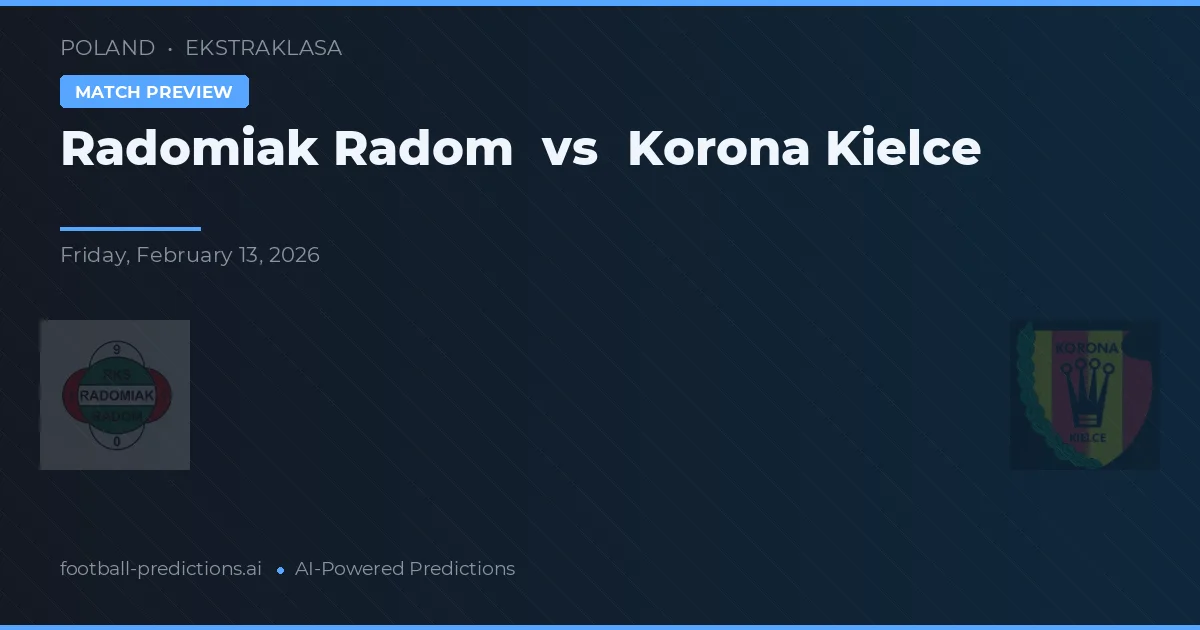 Radomiak Radom vs Korona Kielce — prognóstico e prévia do jogo