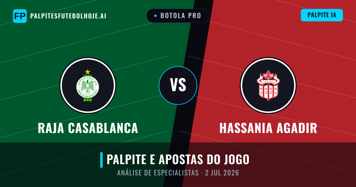 Raja Casablanca vs Hassania Agadir — prognóstico e prévia do jogo
