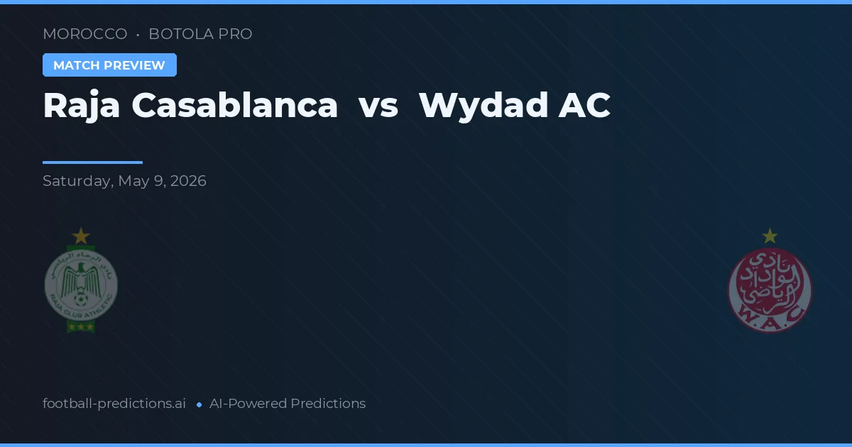 Raja Casablanca vs Wydad AC — prognóstico e prévia do jogo