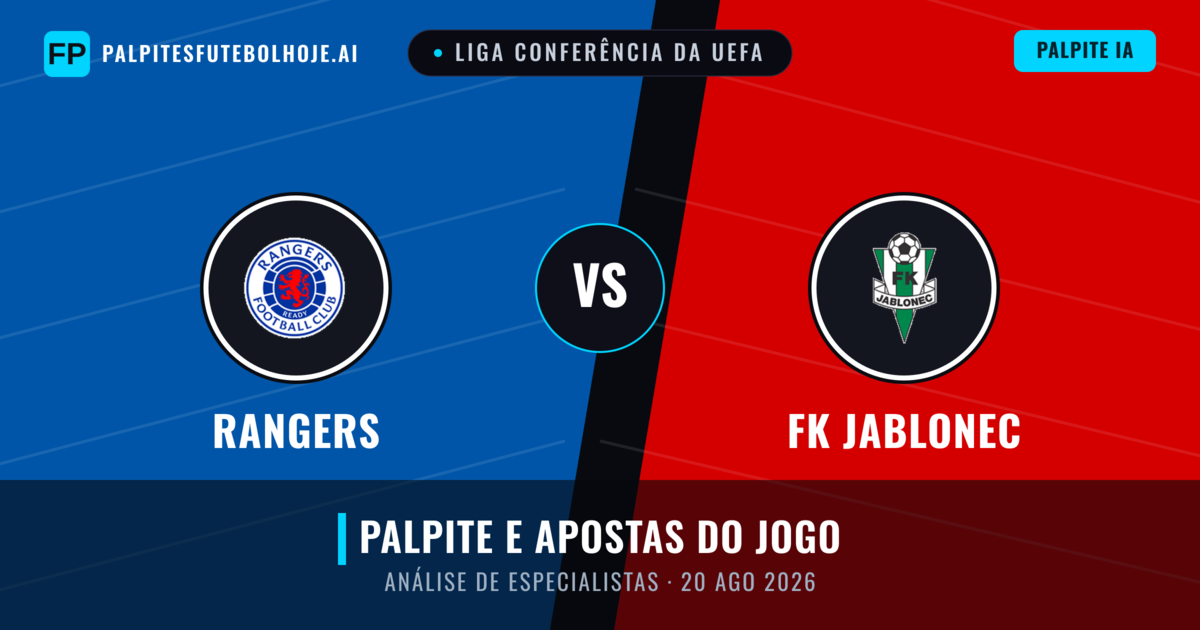 Rangers vs FK Jablonec — prognóstico e prévia do jogo