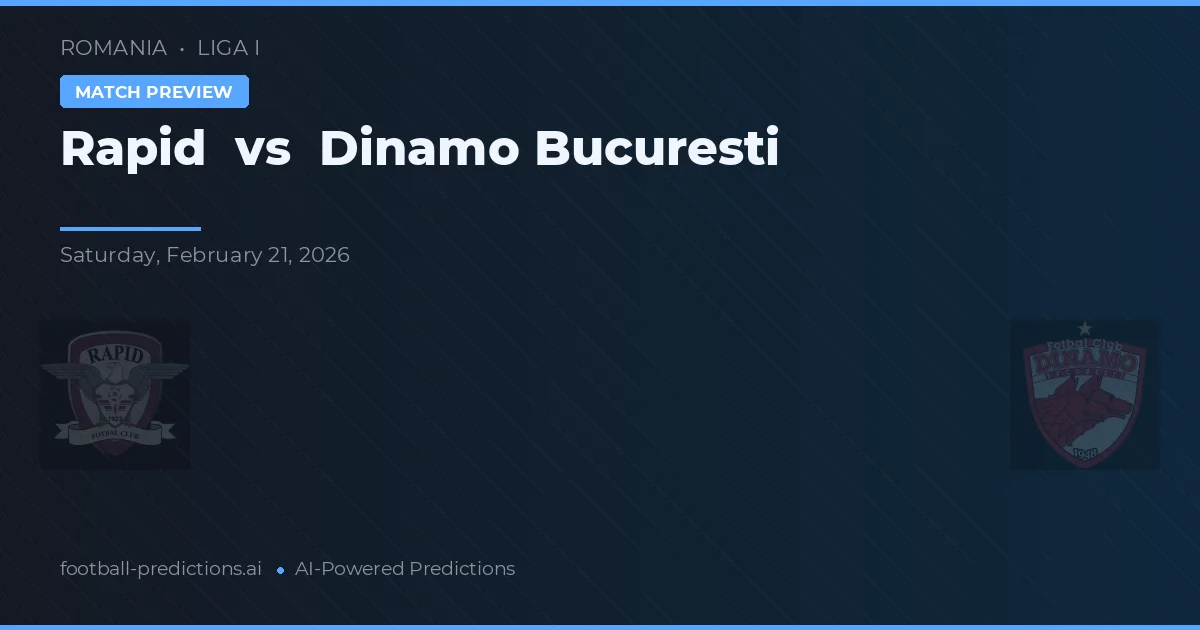 Rapid vs Dinamo de Bucareste — prognóstico e prévia do jogo