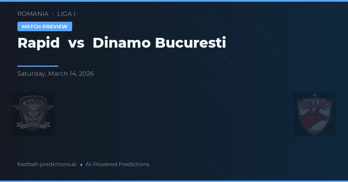 Rapid vs Dinamo de Bucareste — prognóstico e prévia do jogo