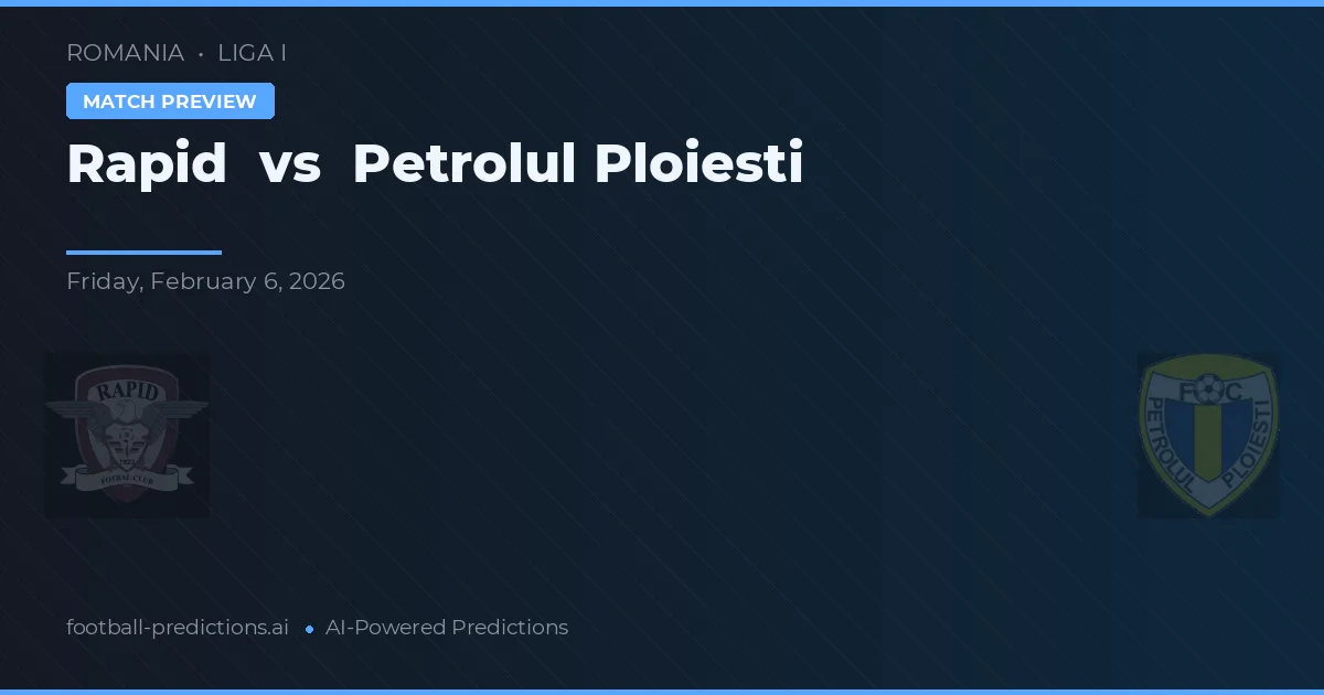 Rapid vs Petrolul Ploiești — prognóstico e prévia do jogo