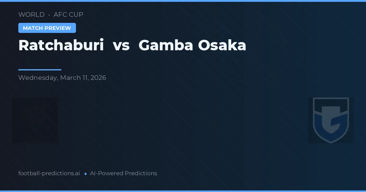 Ratchaburi vs Gamba Osaka — prognóstico e prévia do jogo